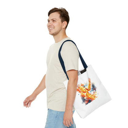 Phoenix Watercolor Tote Bag – Vibrant Rising Bird All-Over Print Tote