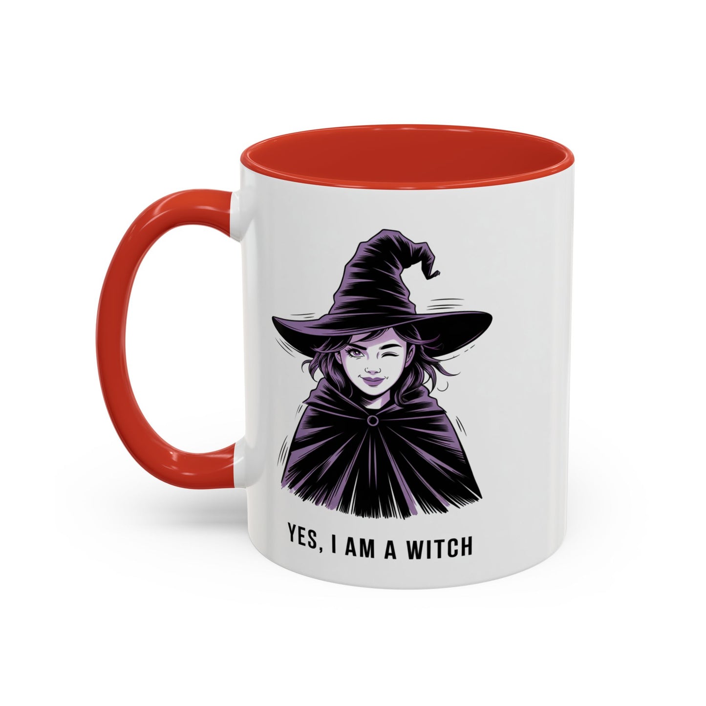 Witch Coffee Mug - "Yes, I Am a Witch" Accent Mug (11/15 oz)