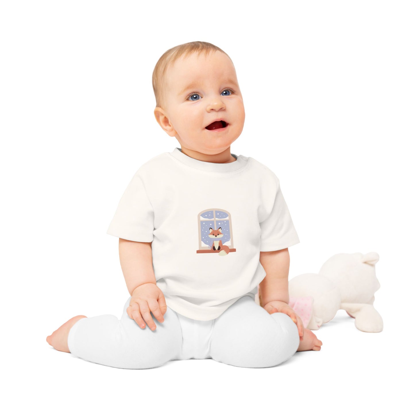 Baby T-Shirt — Cozy Fox at Night Graphic Tee