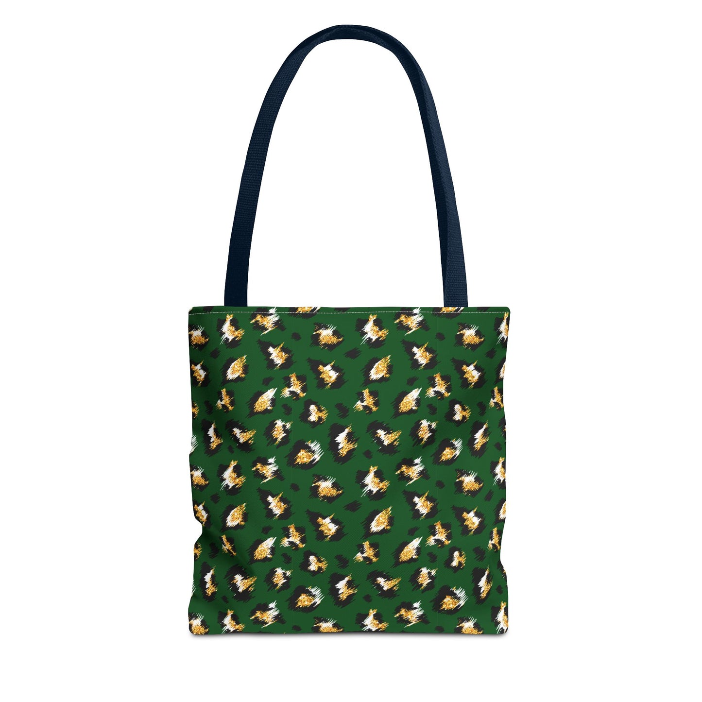 Green Leopard Print Tote Bag – Patterned All-Over-Print Shopper