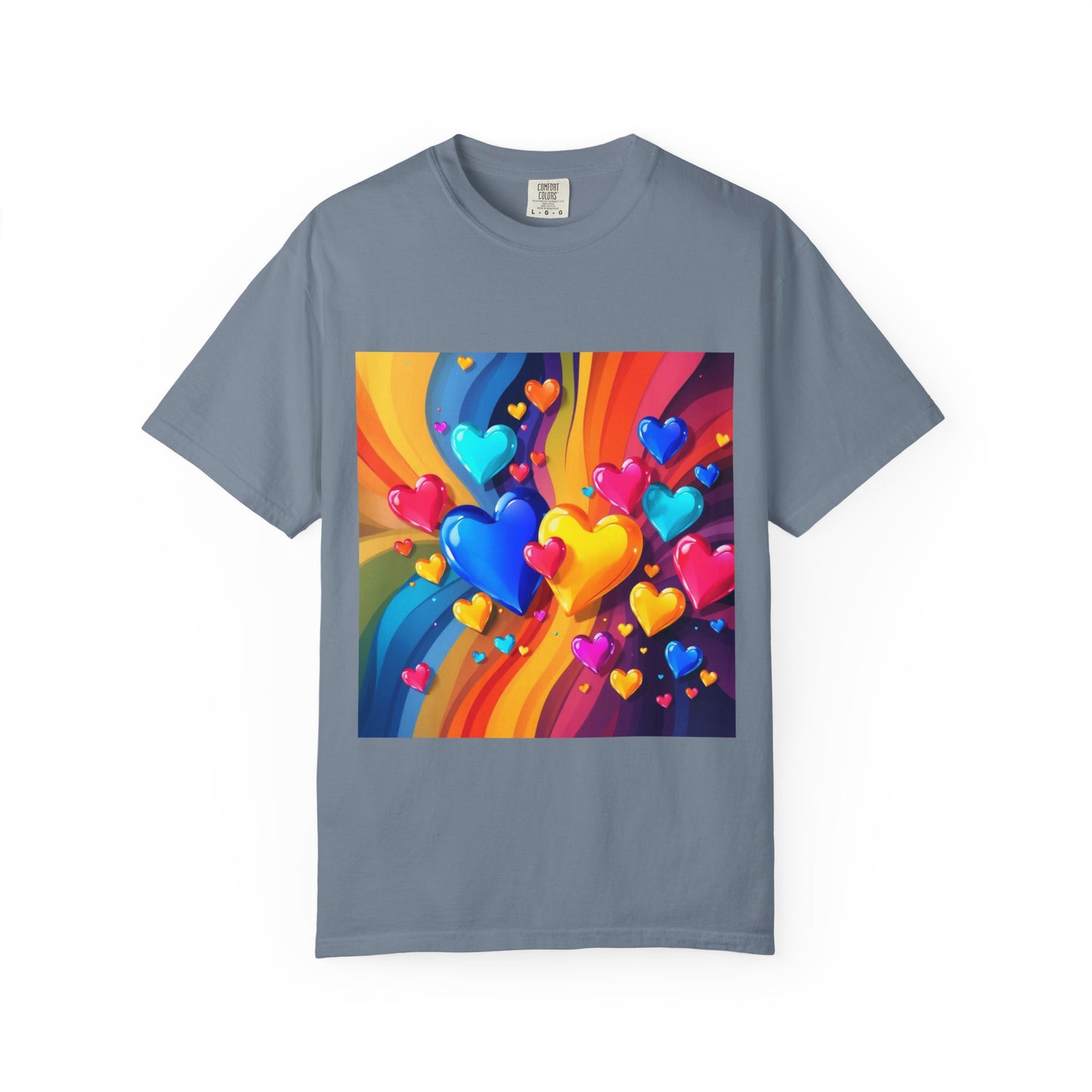 Colorful Heart Rainbow T‑Shirt
