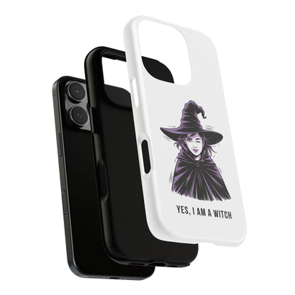 iPhone Yes, I Am a Witch Phone Case — Gothic Witch Illustration Protective Cover