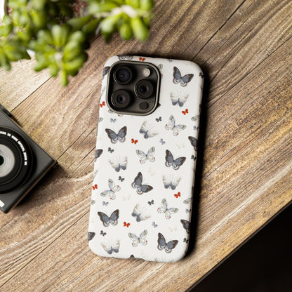 iPhone Butterfly Pattern Tough Phone Case — Protective Floral-Inspired iPhone Case