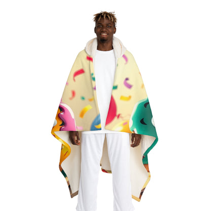 Candy Monster Hooded Sherpa Blanket