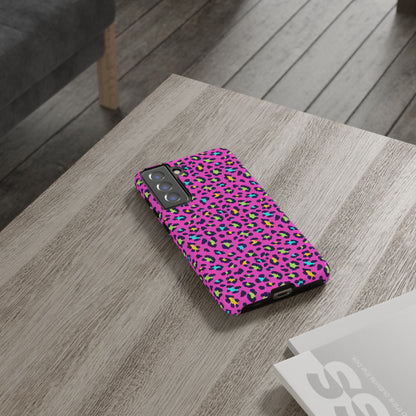 Samsung Handyhülle – Robuste Schutzhülle in leuchtendem Pink mit Leopardenmuster