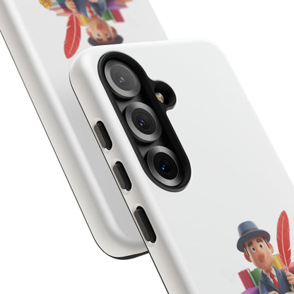 Samsung Bookworm Illustration Phone Case — Cute Scholar with Feather Pen