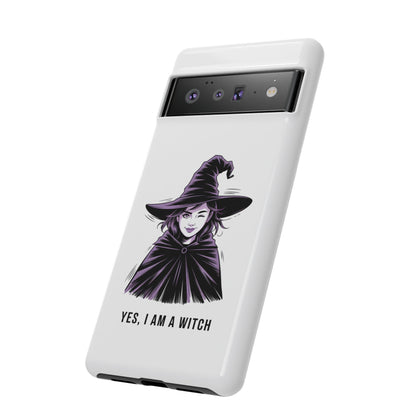 Google Phone Case — “Yes, I Am a Witch” Witchy Illustration