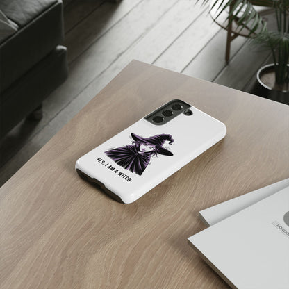 Funda para Samsung — «Sí, soy una bruja» con ilustración de bruja