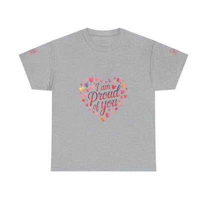 Proud of You Heart T‑Shirt with embroidery