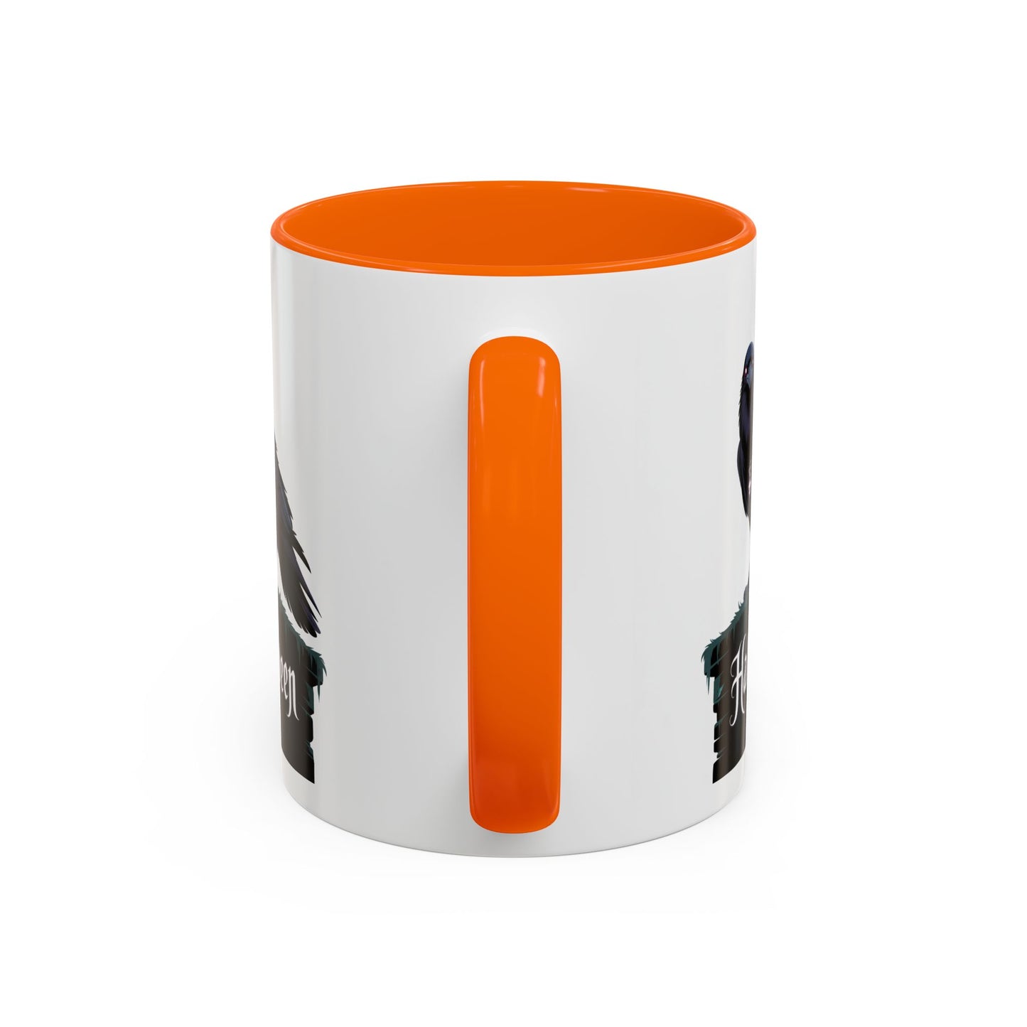 Halloween Raven Coffee Mug, Black Accent Mug, Spooky Drinkware, Unique Gift for Fall, Coffee Lover's Halloween Décor