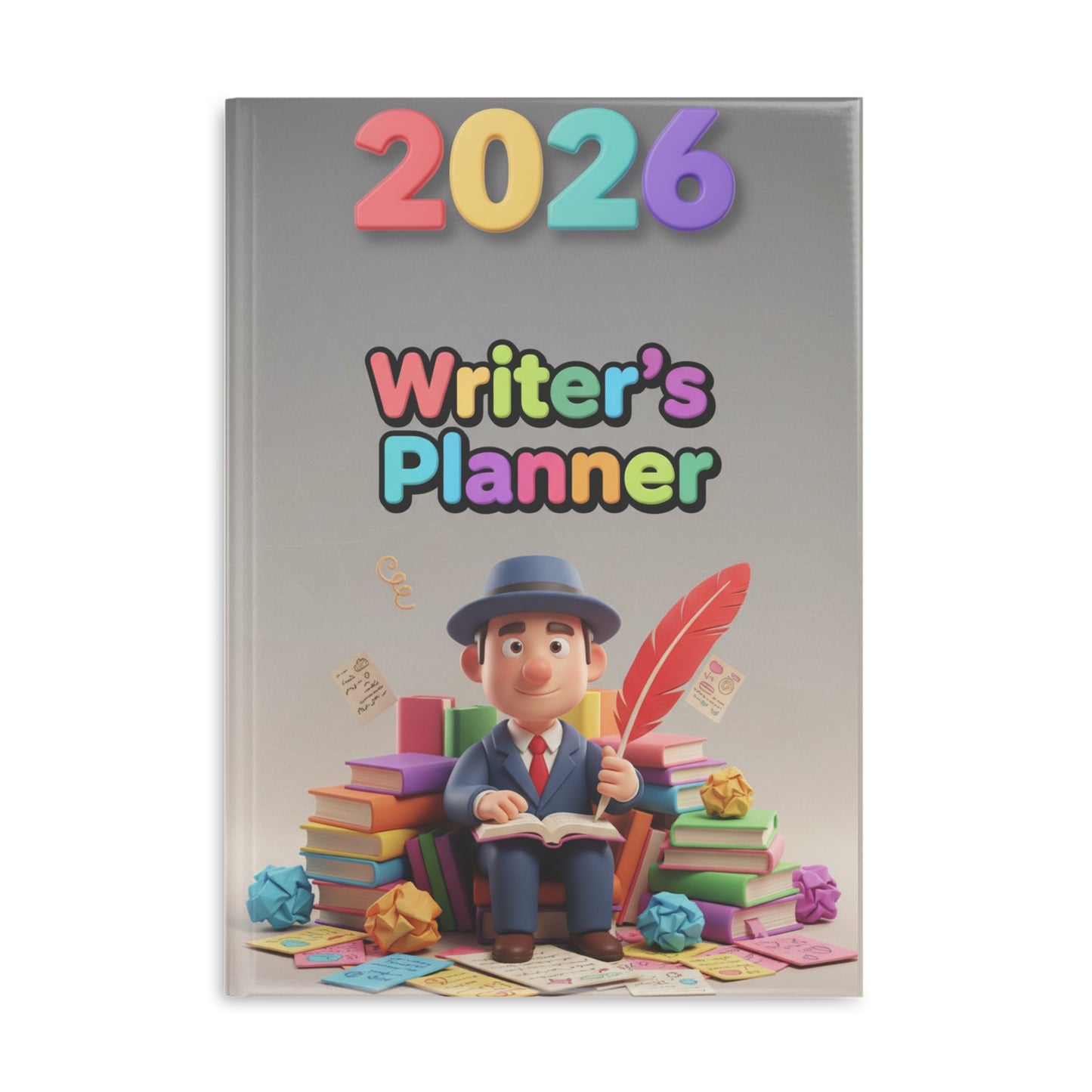 2026 Writer’s Planner Hardcover Notebook — Puffy Cover Writing Journal