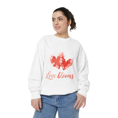 Love Blooms Heart Sweatshirt — Floral Valentine Pullover