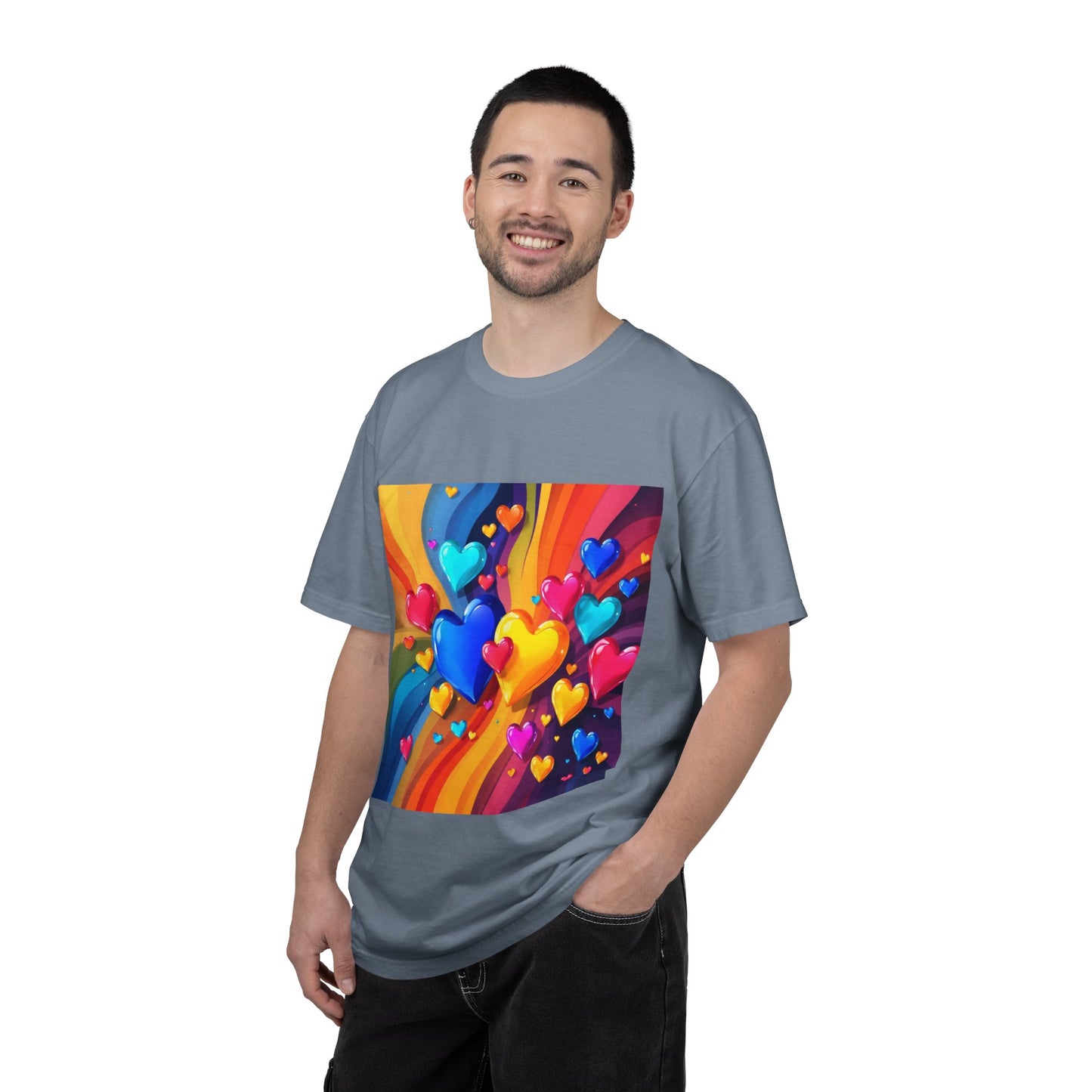 Colorful Heart Rainbow T‑Shirt