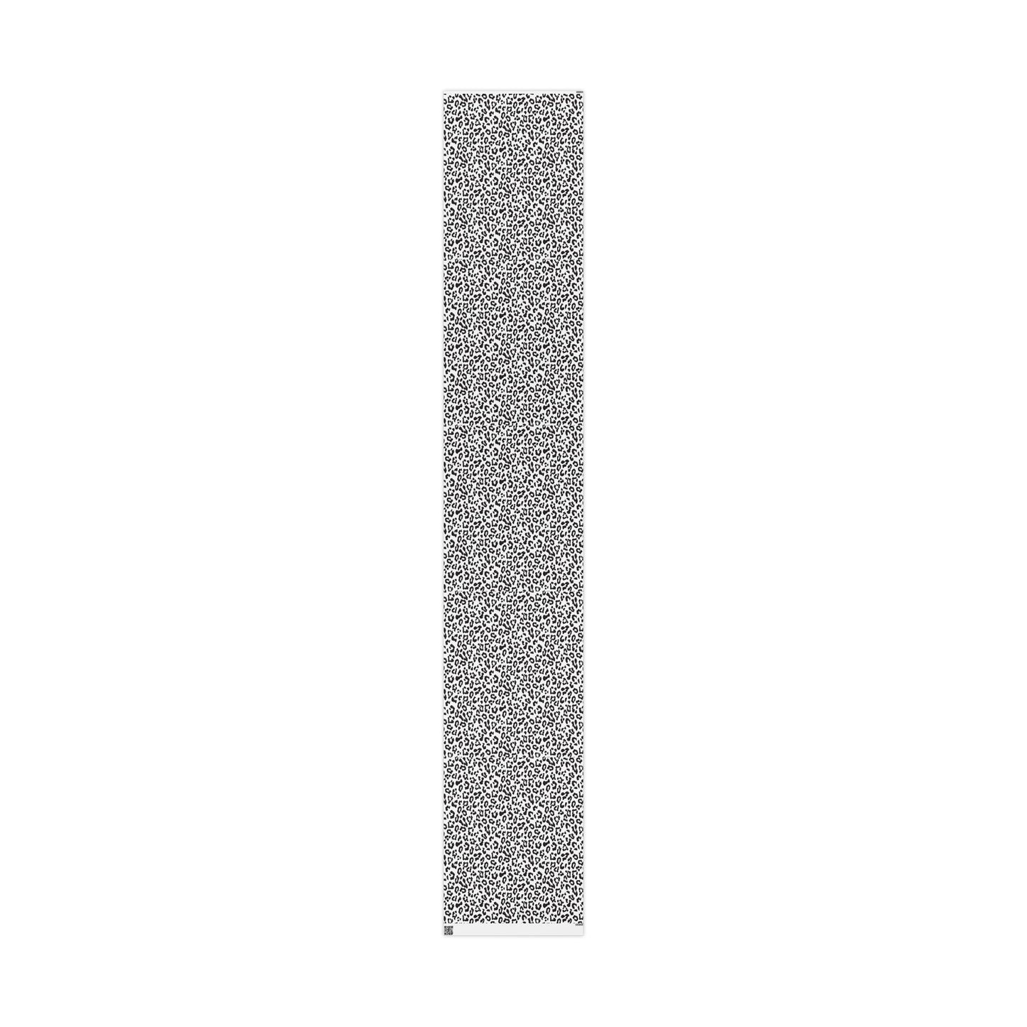 Leopard Print Wrapping Paper Roll — Black & White Animal Pattern Gift Wrap