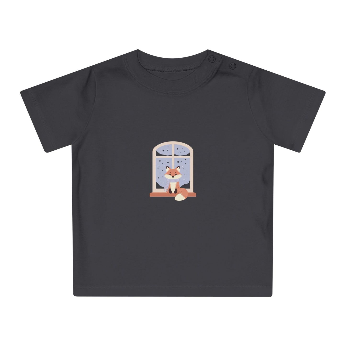 Baby T-Shirt — Cozy Fox at Night Graphic Tee