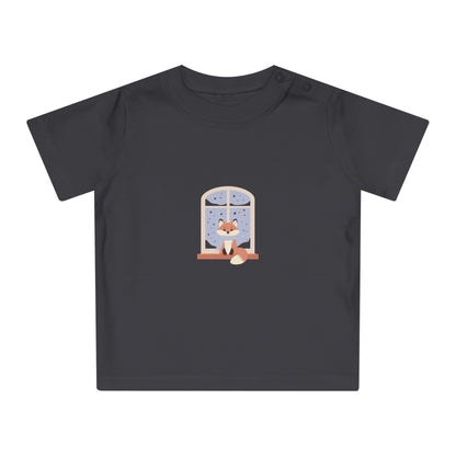 Baby T-Shirt — Cozy Fox at Night Graphic Tee