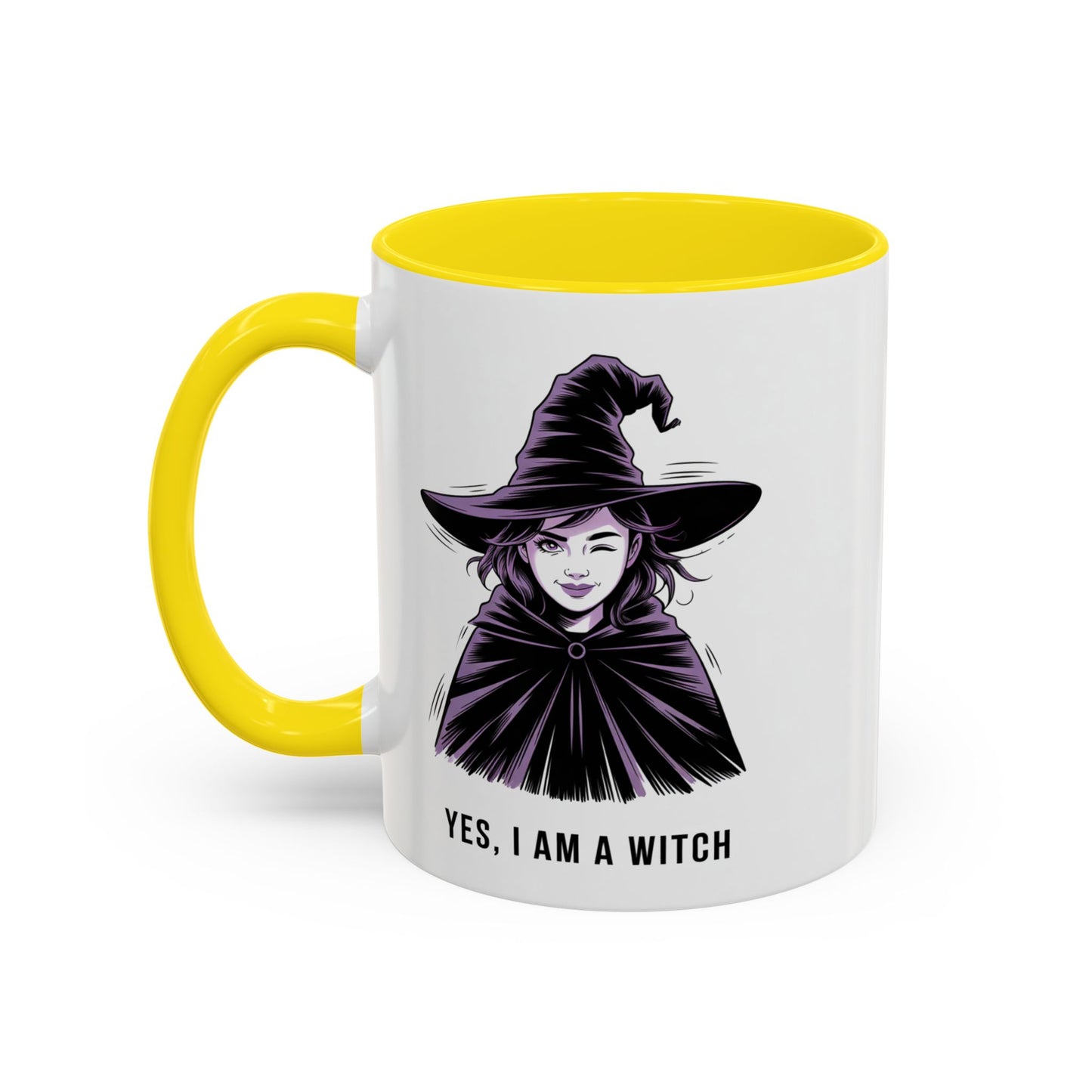 Witch Coffee Mug - "Yes, I Am a Witch" Accent Mug (11/15 oz)