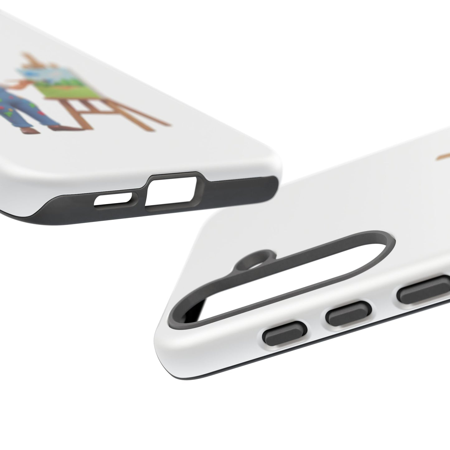 Samsung Handyhülle mit Künstlermotiv – Schutzhülle mit niedlicher Illustration einer Malerin