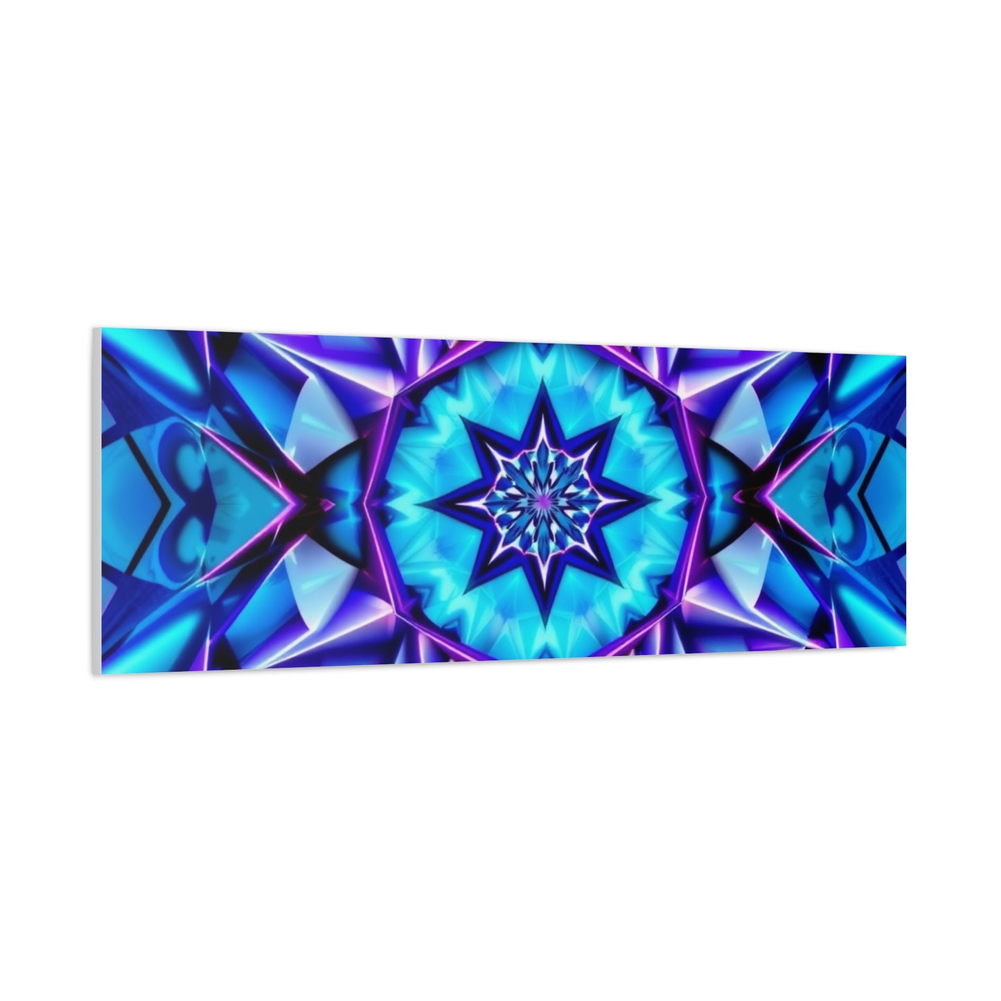 Blue Kaleidoscope Matte Canvas Wall Art – Stretched 1.25"