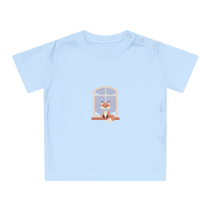 Baby T-Shirt — Cozy Fox at Night Graphic Tee