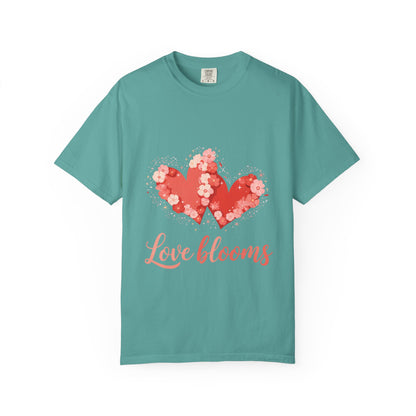 Love Blooms T-Shirt — Floral Heart Graphic Tee for Valentine’s Day