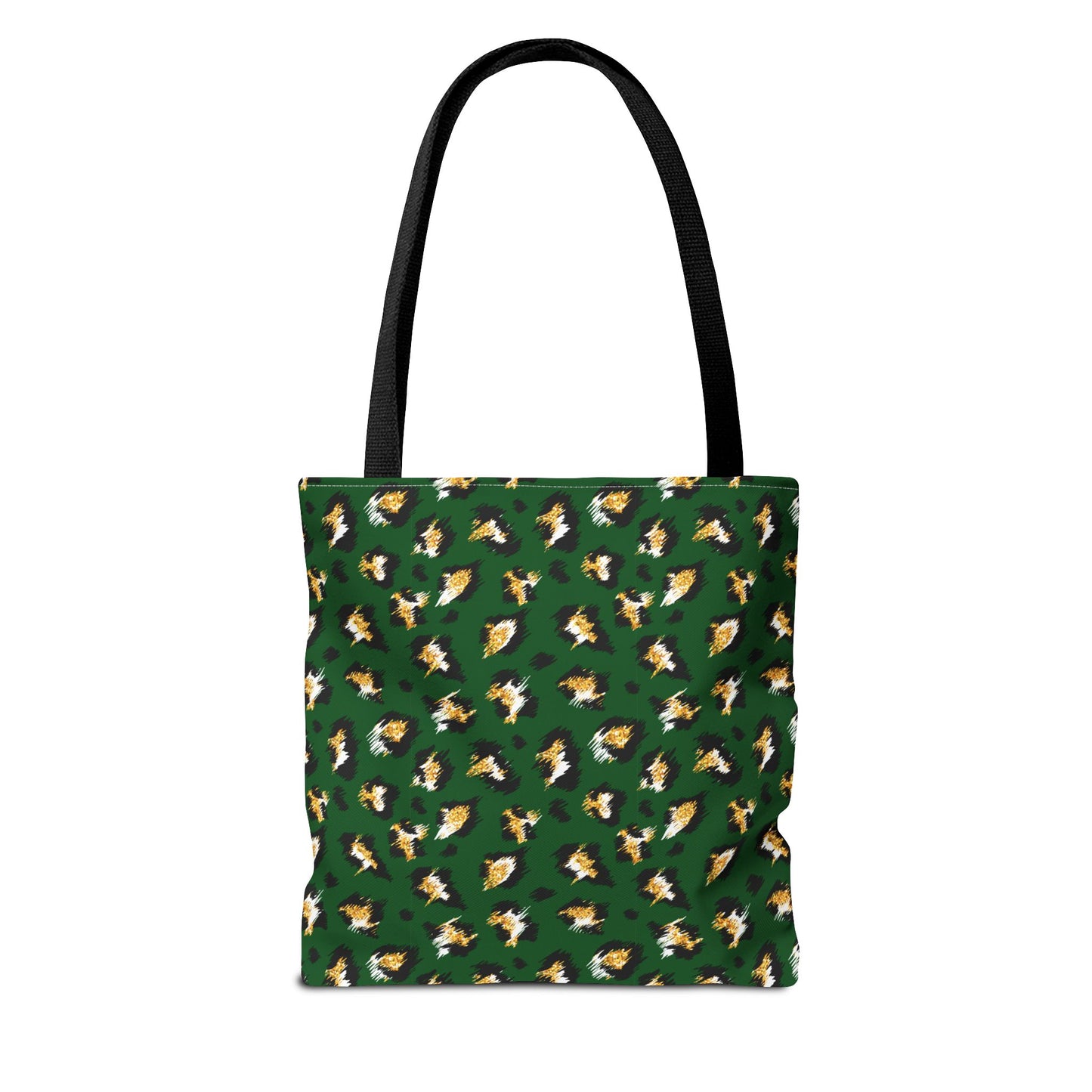 Green Leopard Print Tote Bag – Patterned All-Over-Print Shopper