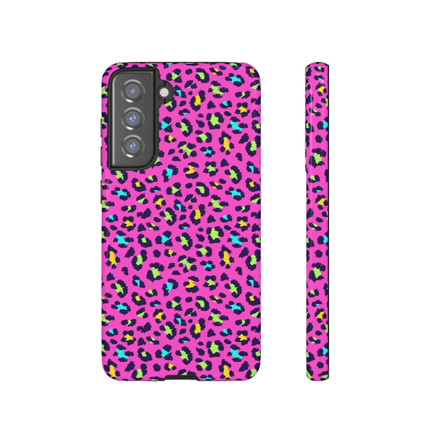 Samsung Handyhülle – Robuste Schutzhülle in leuchtendem Pink mit Leopardenmuster