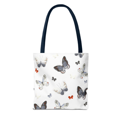Butterfly Pattern Tote Bag — Floral Butterfly All-Over Print Tote