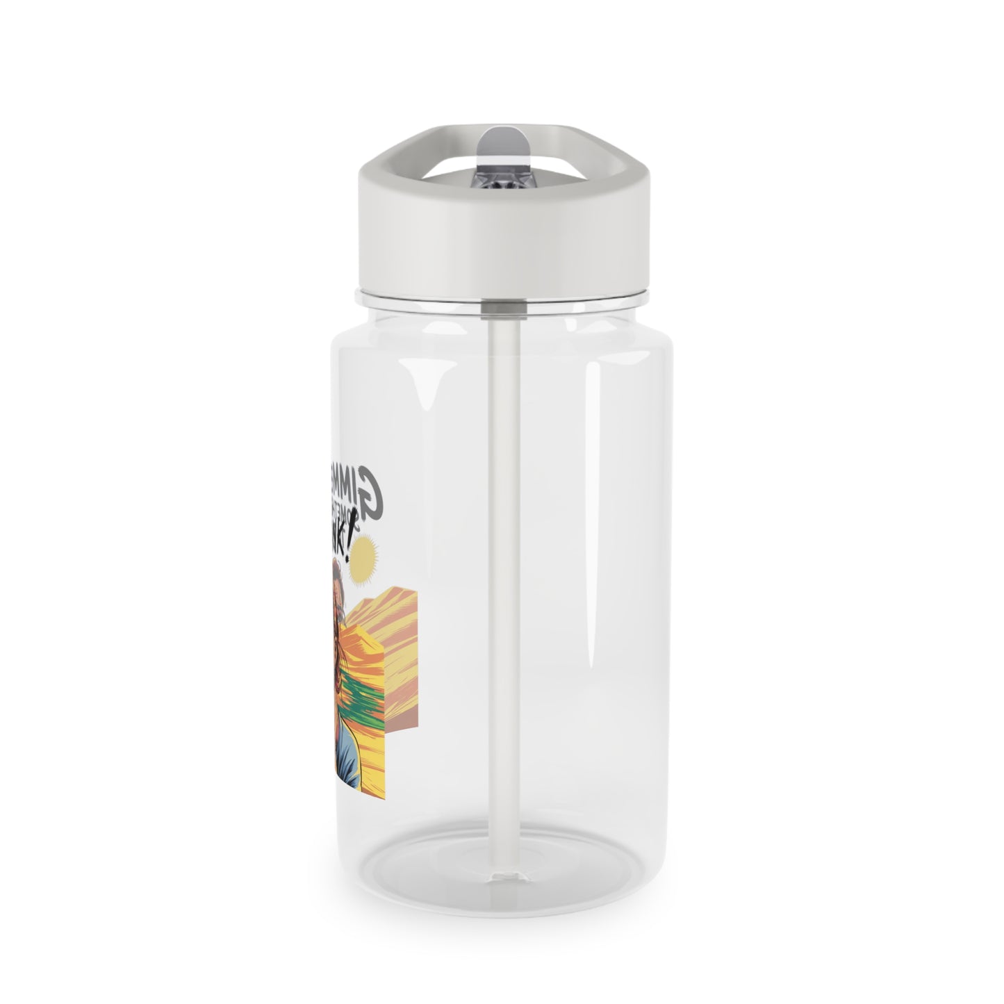 Botella de agua Tritan: Botella retro pop art "Dame algo de beber"