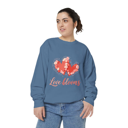 Love Blooms Heart Sweatshirt — Floral Valentine Pullover
