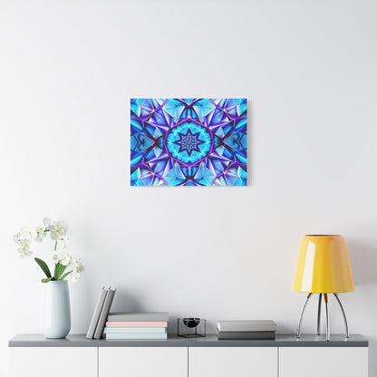 Blue Kaleidoscope Matte Canvas Wall Art – Stretched 1.25"