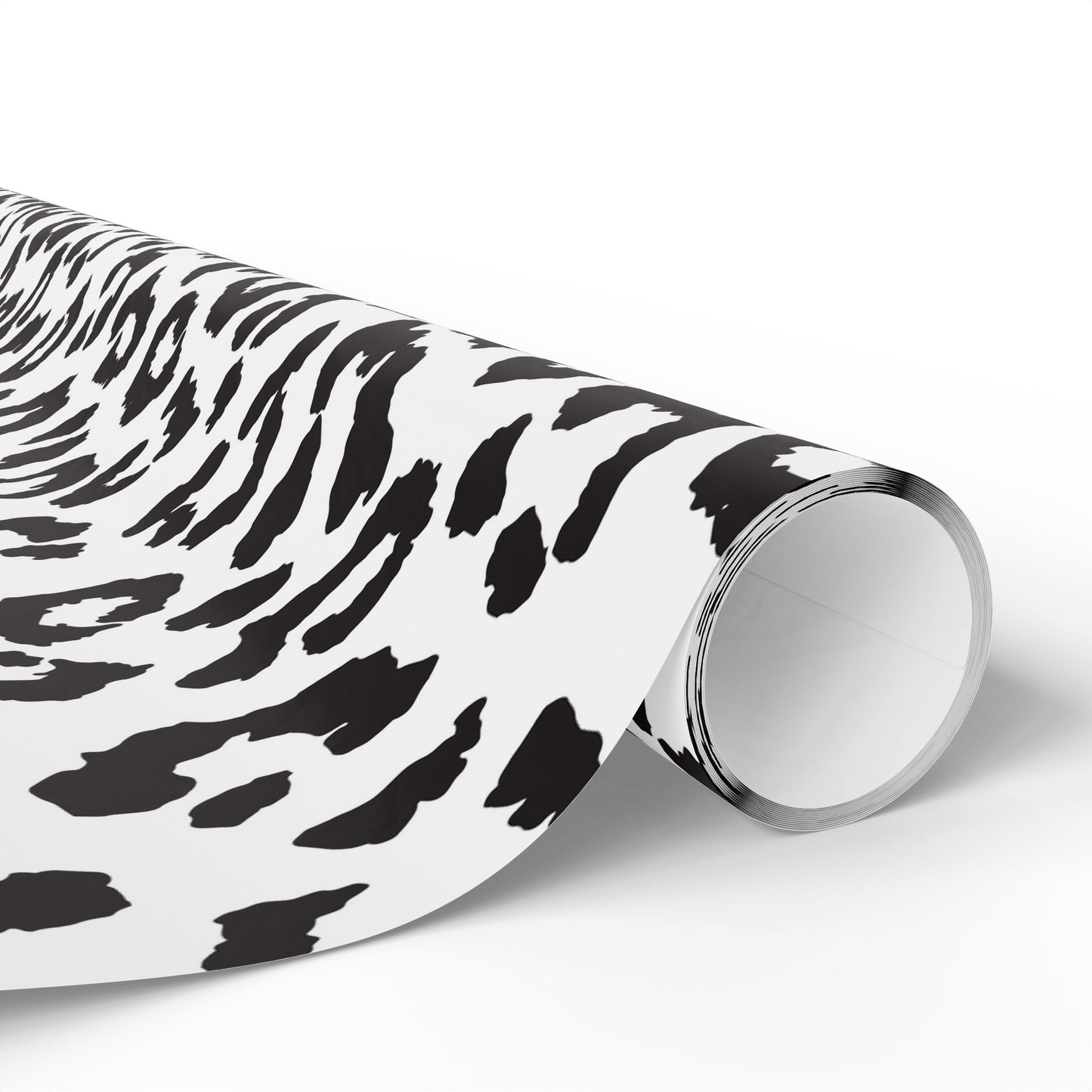 Leopard Print Wrapping Paper Roll — Black & White Animal Pattern Gift Wrap