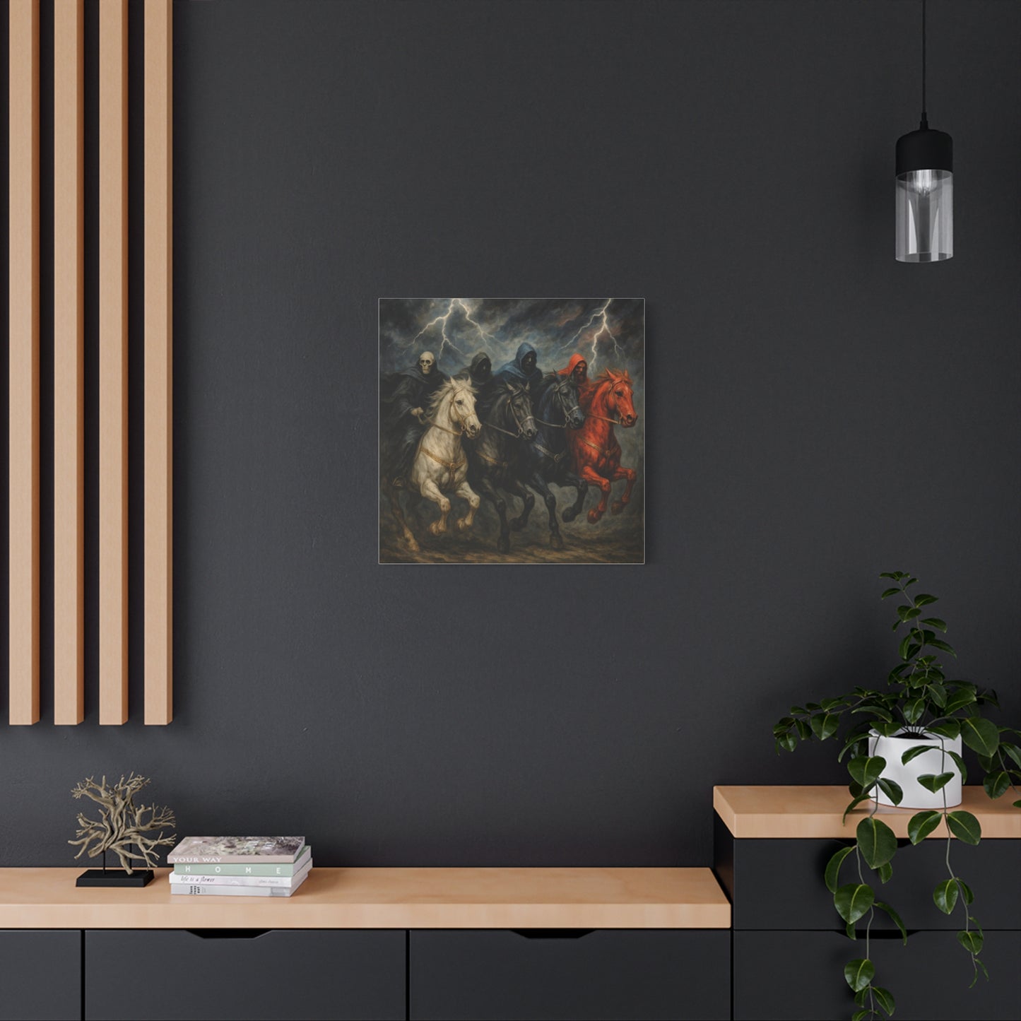 Four Horsemen Canvas Wall Art — Apocalyptic Gothic Mythology Print