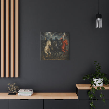 Four Horsemen Canvas Wall Art — Apocalyptic Gothic Mythology Print