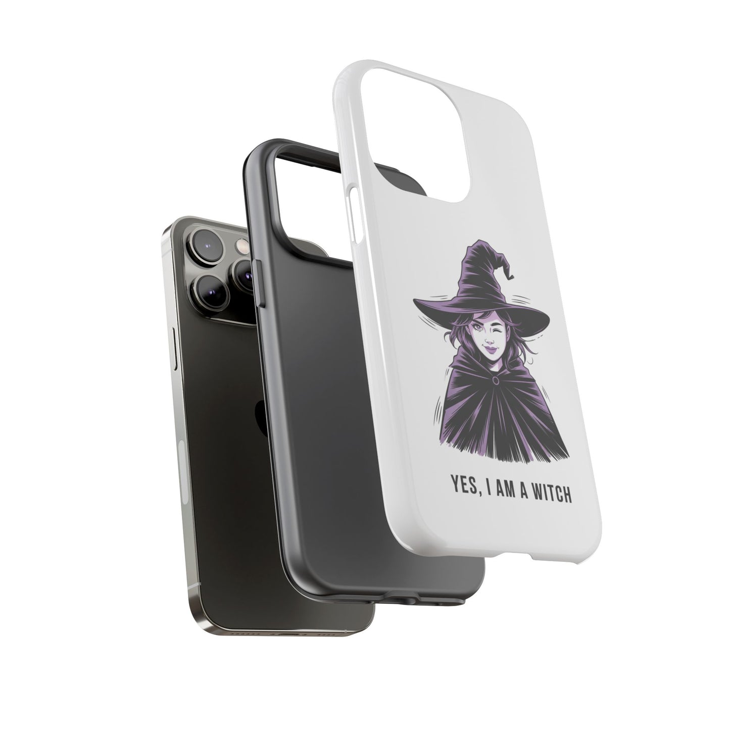 iPhone Yes, I Am a Witch Phone Case — Gothic Witch Illustration Protective Cover