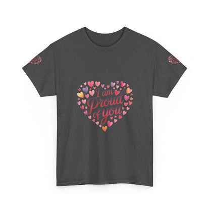 Proud of You Heart T‑Shirt with embroidery