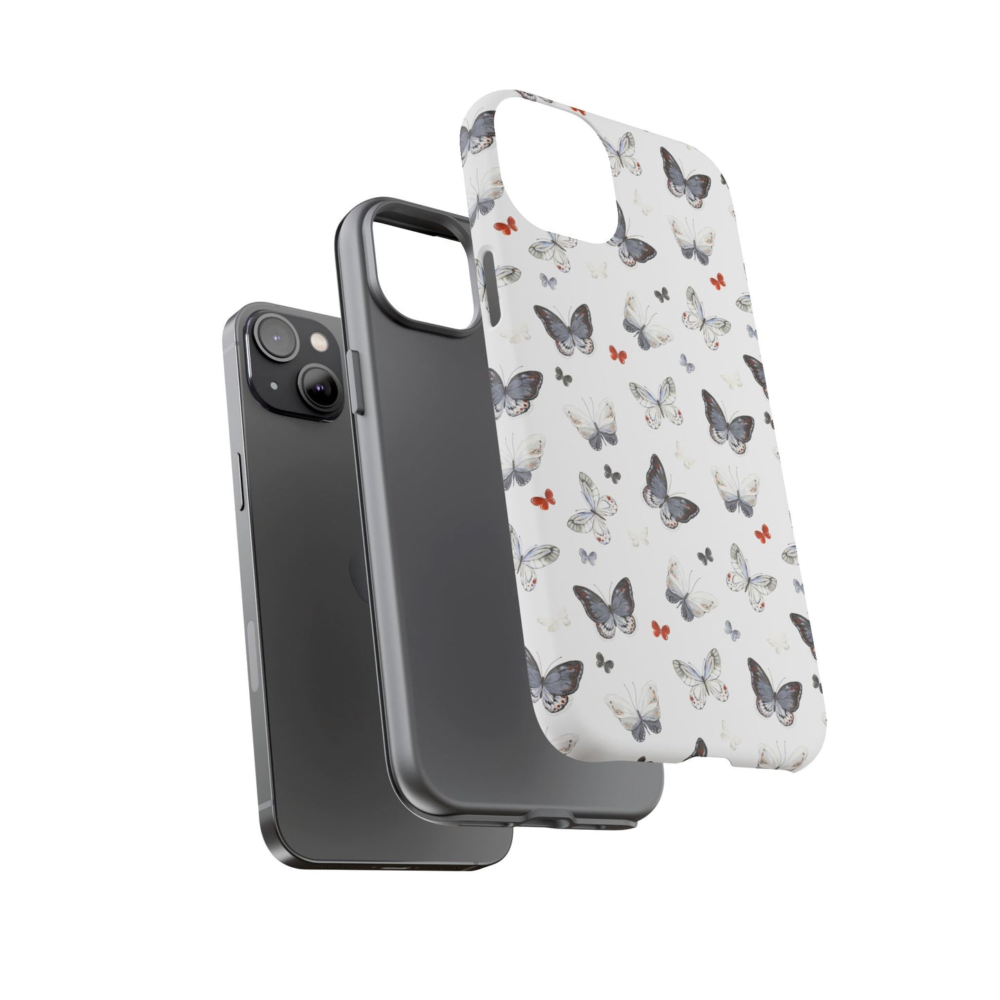 iPhone Butterfly Pattern Tough Phone Case — Protective Floral-Inspired iPhone Case