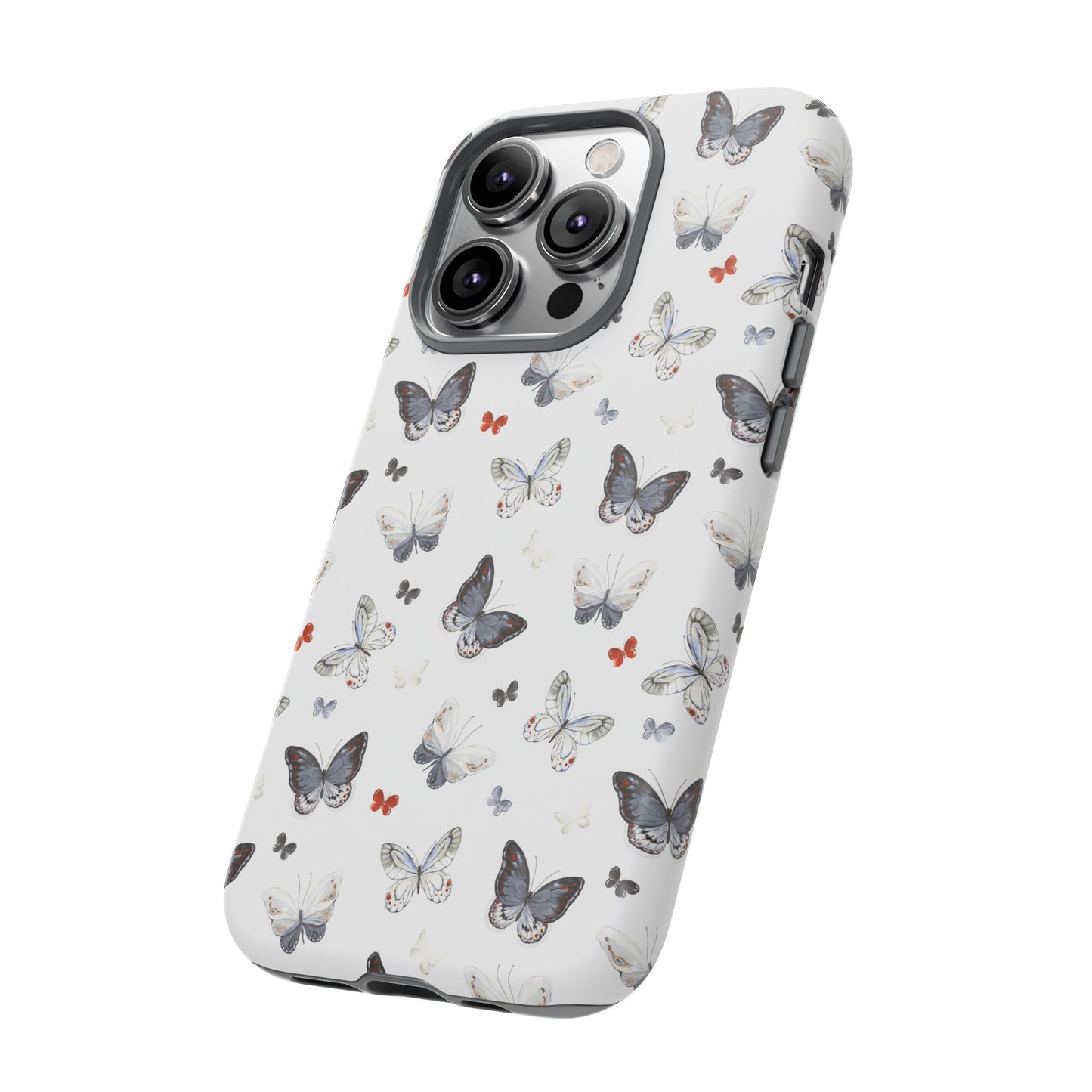 iPhone Butterfly Pattern Tough Phone Case — Protective Floral-Inspired iPhone Case