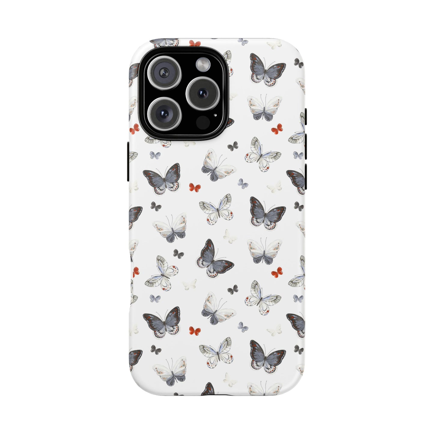 iPhone Butterfly Pattern Tough Phone Case — Protective Floral-Inspired iPhone Case