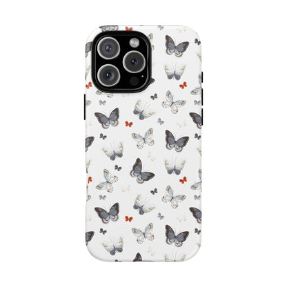 iPhone Butterfly Pattern Tough Phone Case — Protective Floral-Inspired iPhone Case