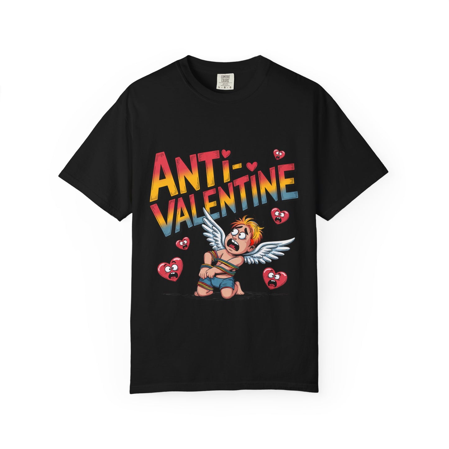 Camiseta anti-San Valentín: Divertida camiseta gráfica con el rechazo de Cupido
