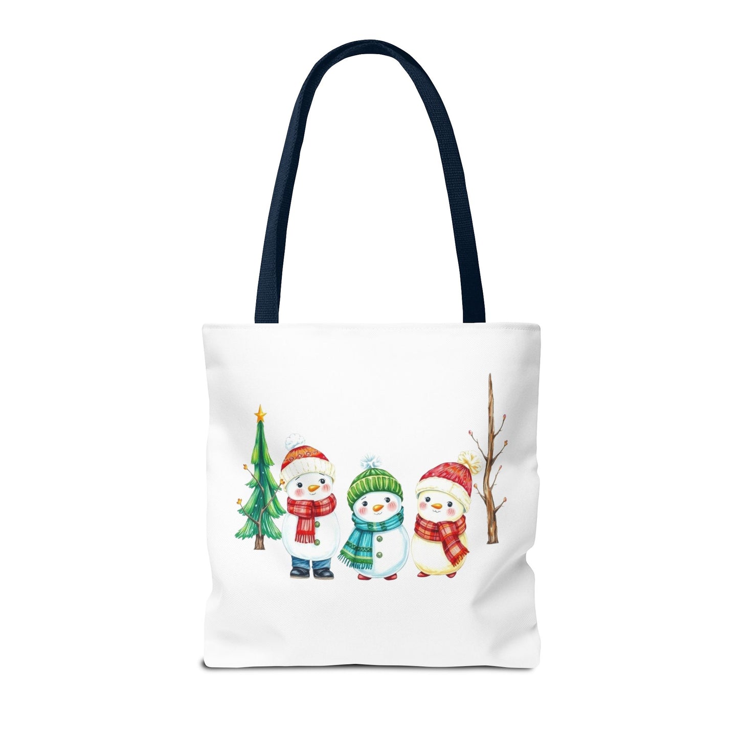 Christmas Snowman Tote Bag — Cute Holiday Winter Market Tote