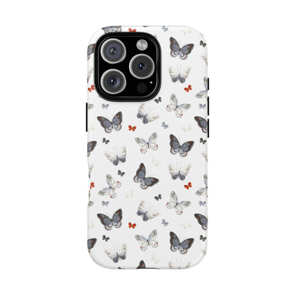 iPhone Butterfly Pattern Tough Phone Case — Protective Floral-Inspired iPhone Case