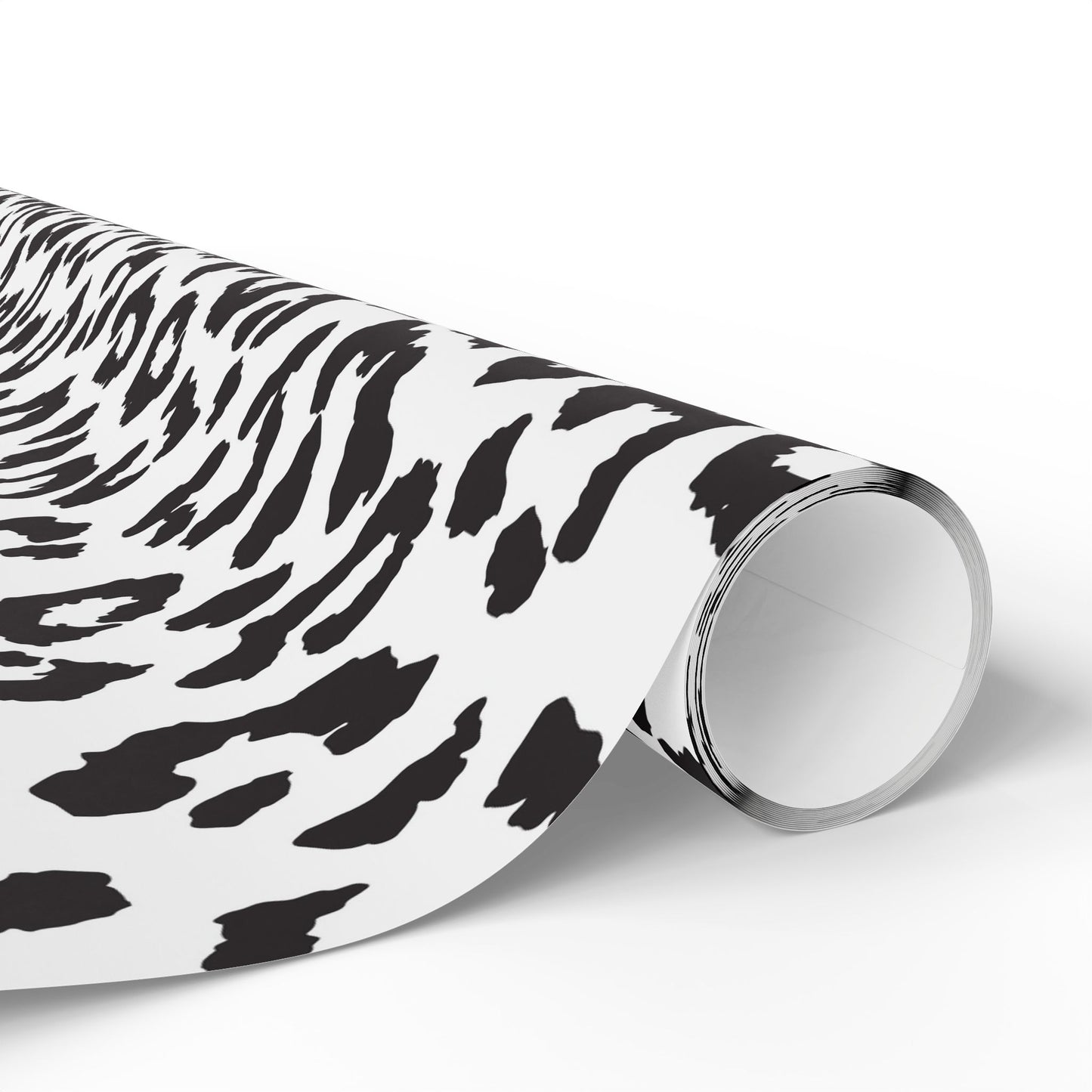Leopard Print Wrapping Paper Roll — Black & White Animal Pattern Gift Wrap