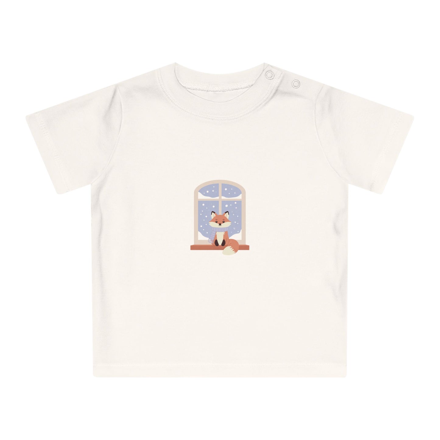 Baby T-Shirt — Cozy Fox at Night Graphic Tee