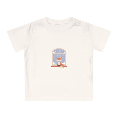 Baby T-Shirt — Cozy Fox at Night Graphic Tee