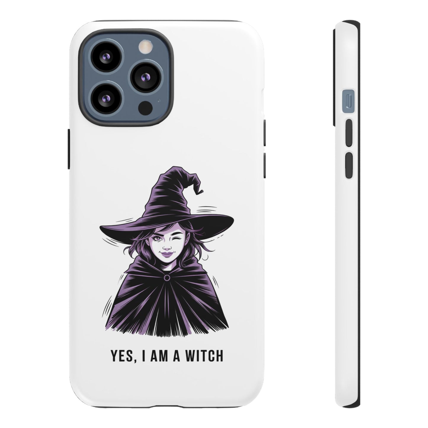 iPhone Yes, I Am a Witch Phone Case — Gothic Witch Illustration Protective Cover