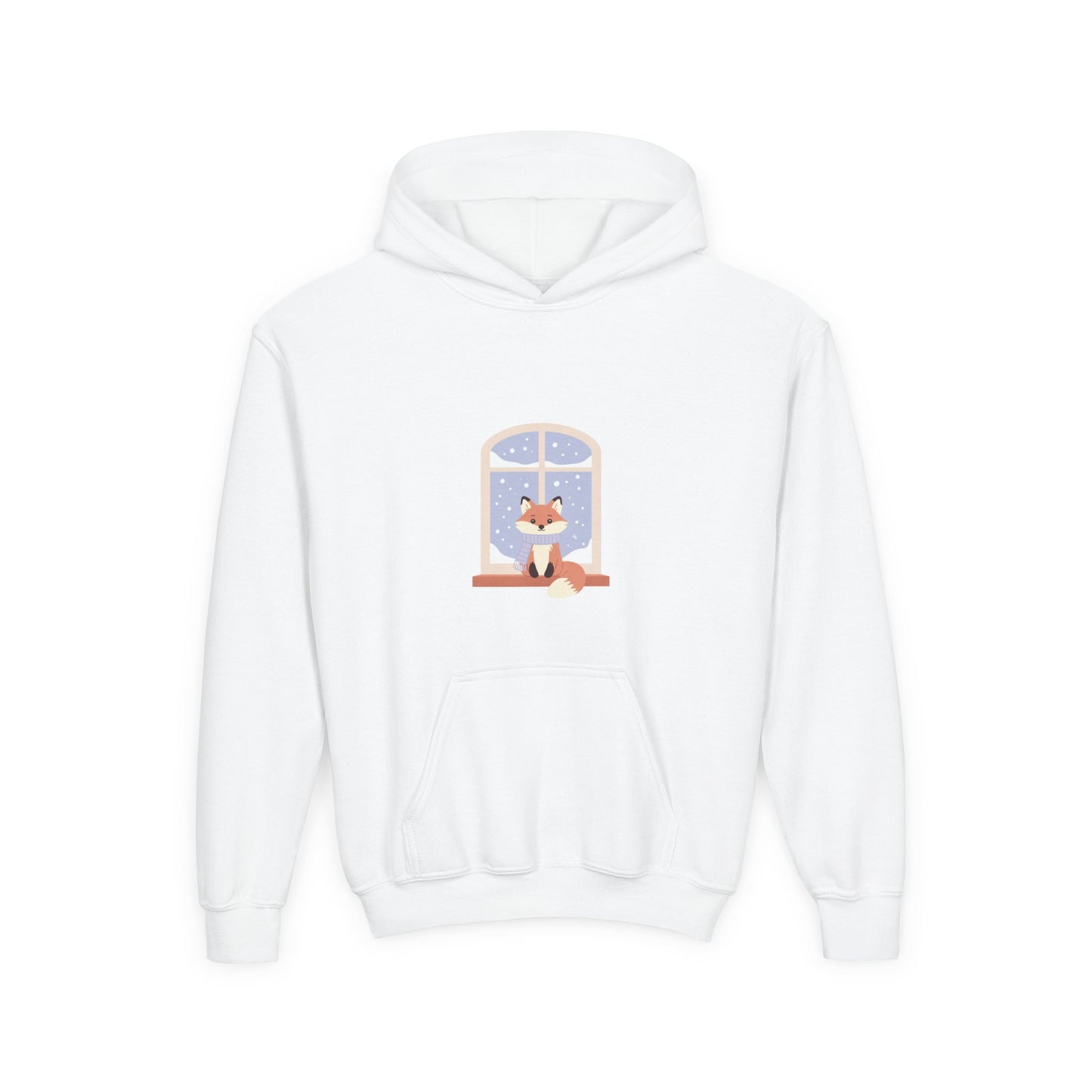 Kids Fox Hoodie - Cozy Winter Window Design