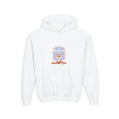 Kids Fox Hoodie - Cozy Winter Window Design