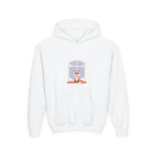 Kids Fox Hoodie - Cozy Winter Window Design